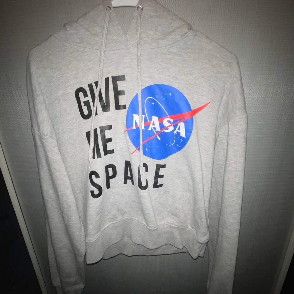 Nasa Cropped Hoodie